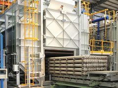 Aluminium log homogenising furnace